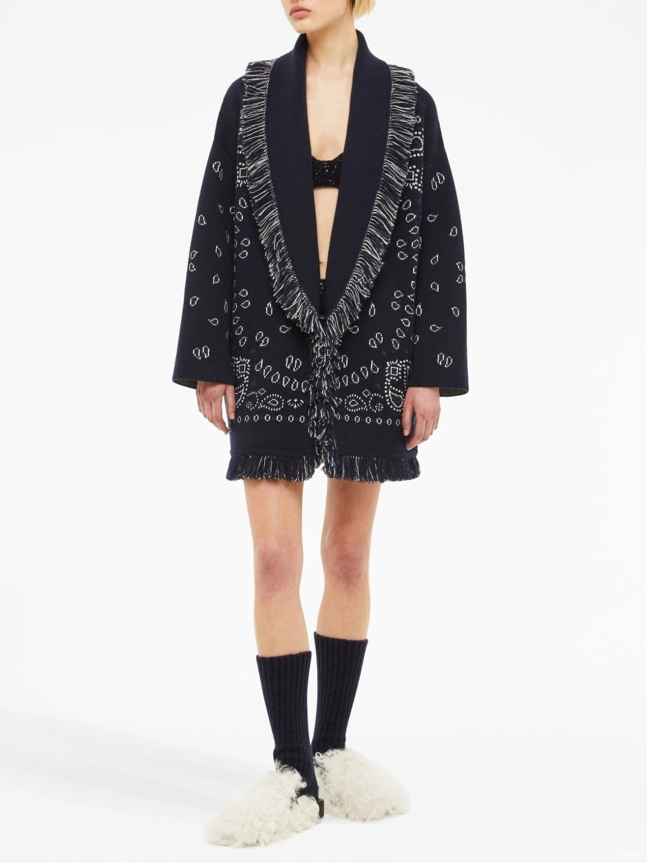 Cheap cashmere cardigan jacquard Alanui Bandana Women 0825